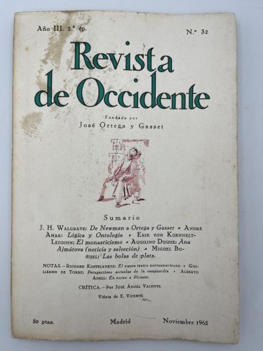 Book cover from Revista de Occidente nº 32