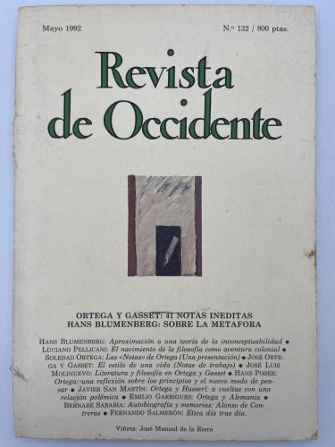 Book cover from Revista de Occidente nº 132