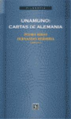 Portada del libro de Unamuno : cartas de Alemania