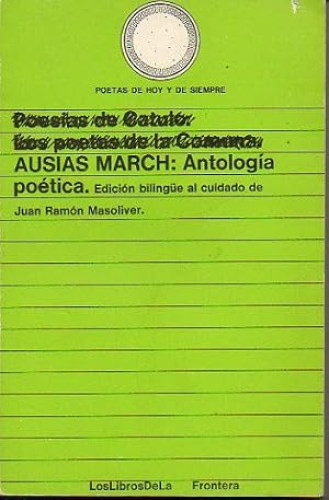 Portada del libro de Antología poética