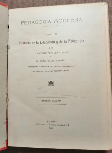 Portada del libro de PEDAGOGÍA MODERNA, TOMO III