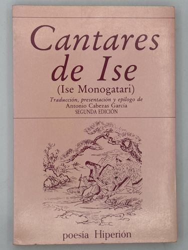 Portada del libro de Cantares de Ise. (Ise Monogatari)