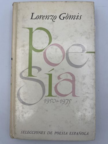Portada del libro de Poesía de Lorenzo Gomis
