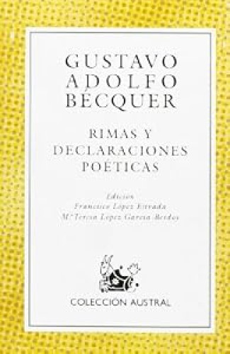 Portada del libro de Rimas y declaraciones poéticas