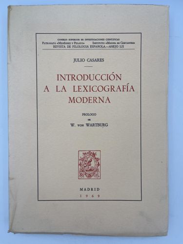 Book cover from Introducción a la lexicografía moderna