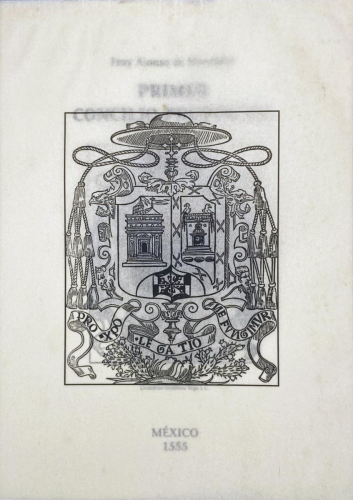 Portada del libro de Fray Alonso de Montúfar - Primer Concilio Provincial México1555