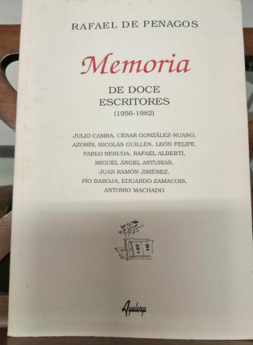 Book cover from MEMORIA DE DOCE ESCRITORES (1956-1982)