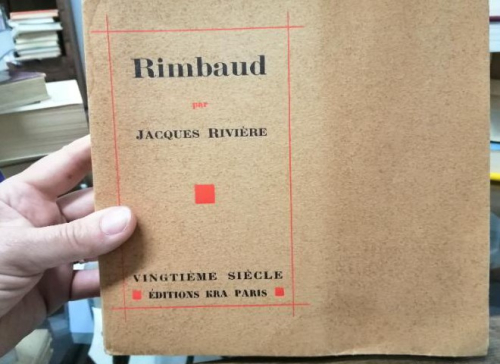 Book cover from RIMBAUD, POR JACQUES RIVIERE.