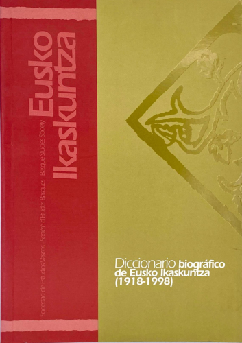 Portada del libro de Varios Autores - Diccionario biográfico de Eusko Ikaskuntza (1918-1998)