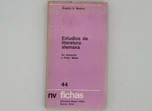 Book cover from ESTUDIOS DE LITERATURA ALEMANA