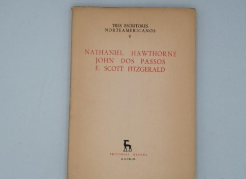 Portada del libro de TRES ESCRITORES NORTEAMERICANOS V. NATHANIEL HAWTHORNE JOHN DOS PASSOS F