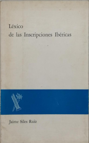 Portada del libro de LÉXICO DE LAS INSCRIPCIONES IBÉRICAS