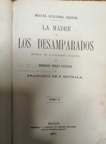 Portada del libro de LA MADRE DE LOS DESAMPARADOS. TOMO II
