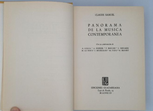 Portada del libro de PANORÁMICA DE LA MÚSICA CONTEMPORÁNEA