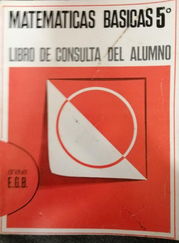 Portada del libro de Matemáticas 5º E.G.B.1973A