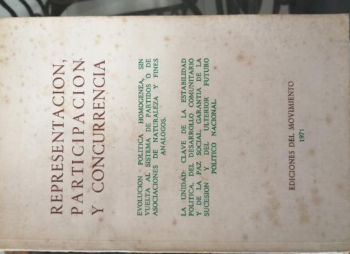 Portada del libro de REPRESENTACIÓN, PARTICIPACIÓN Y CONCURRENCIA