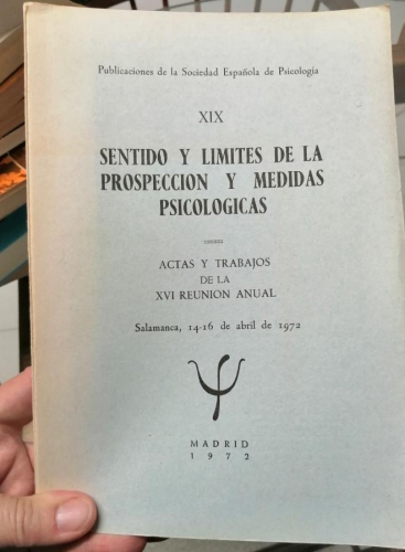 Portada del libro de SENTIDO Y LÍMITES DE LA PROSPECCIÓN Y MEDIDAS PSICOLÓGICAS.