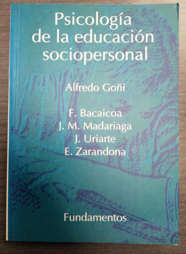 Portada del libro de PSICOLOGÍA DE LA EDUCACIÓN SOCIOPERSONAL.