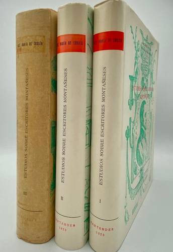 Portada del libro de ESTUDIOS SOBRE ESCRITORES MONTAÑESES