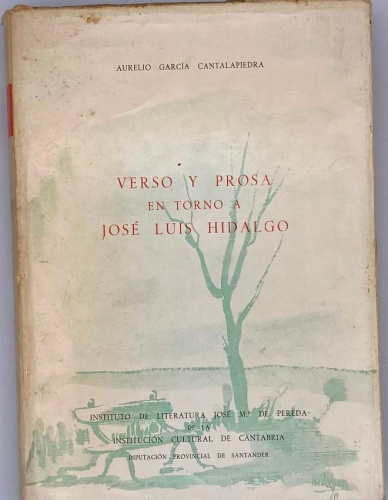 Portada del libro de VERSO Y PROSA EN TORNO A JOSÉ LUIS HIDALGO