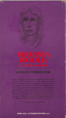 Portada del libro de VIRGINIA WOOLF: EL VICIO ABSURDO