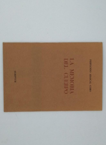 Portada del libro de LA MEMORIA DEL CUERPO