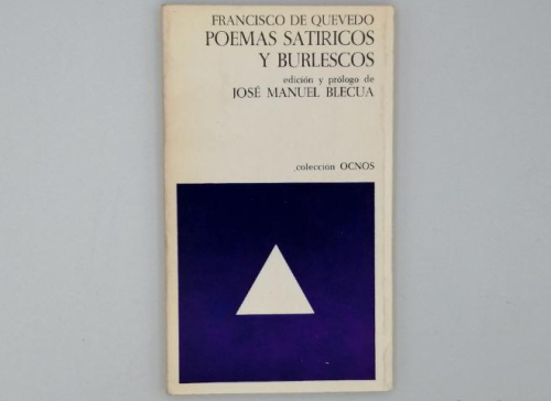 Portada del libro de POEMAS SATÍRICOS Y BURLESCOS