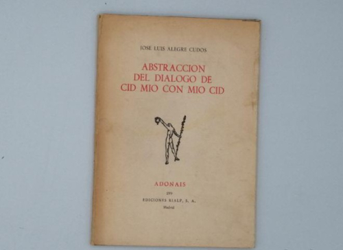 Portada del libro de ABSTRACCIÓN DEL DIÁLOGO DE CID MÍO CON MÍO CID