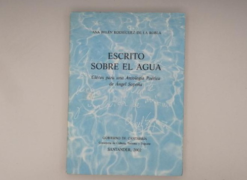 Portada del libro de ESCRITO SOBRE EL AGUA