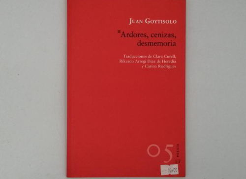 Portada del libro de ARDORES, CENIZAS, DESMEMORIA