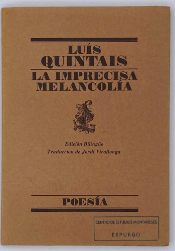 Portada del libro de LA IMPRECISA MELANCOLÍA