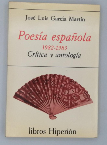 Portada del libro de POESÍA ESPAÑOLA 1982-1983. CRÍTICA Y ANTOLOGÍA