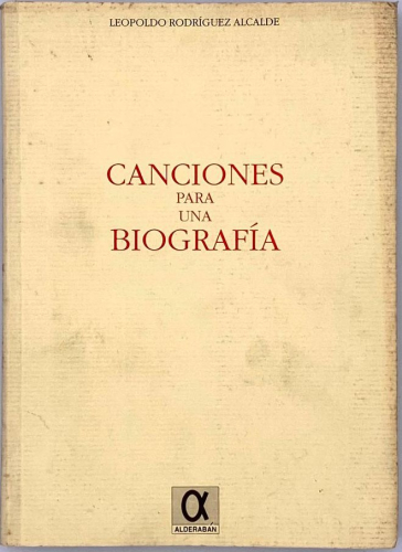 Portada del libro de CANCIONES PARA UNA BIOGRAFÍA
