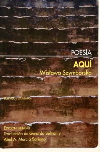 Portada del libro de AQUÍ.Wistawa Szymborska