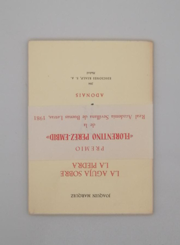 Portada del libro de LA AGUJA SOBRE LA PIEDRA
