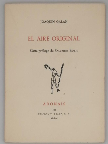 Portada del libro de EL AIRE ORIGINAL