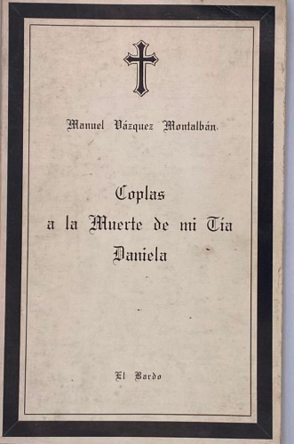 Portada del libro de COPLAS A LA MUERTE DE MI TÍA DANIELA
