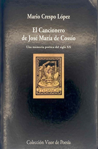 Portada del libro de EL CANCIONERO DE JOSÉ MARÍA DE COSSÍO