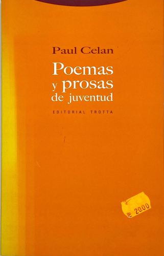 Portada del libro de POEMAS Y PROSAS DE JUVENTUD
