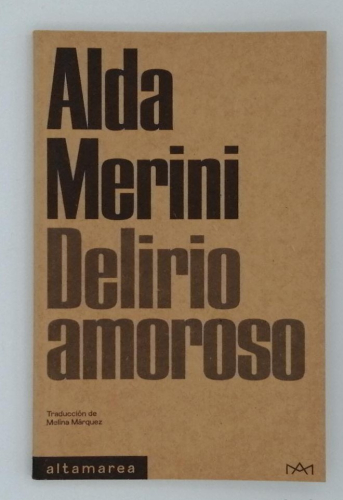 Portada del libro de DELIRIO AMOROSO. ALDA MERINO.