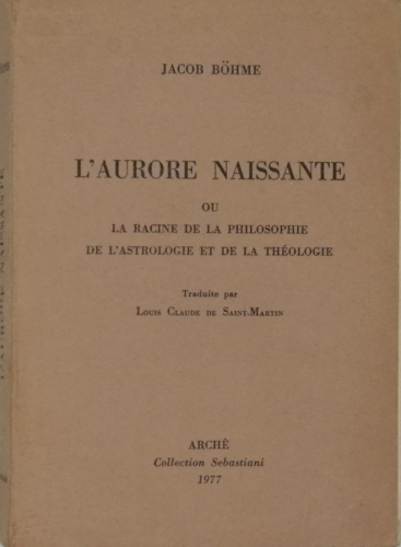 Portada del libro de L'AURORE NAISSANTE. JACOB BÖHME.