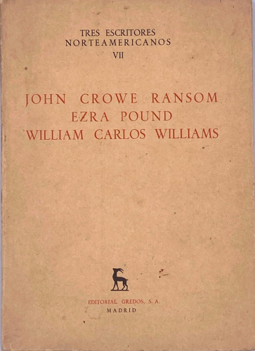 Portada del libro de varios autores - John Crowe Ransom, Ezra Poun, William Carlos Williams