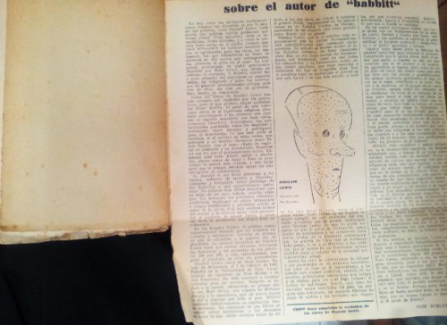 Portada del libro de Babbit. Sinclair Lewis. Primera edición.1930